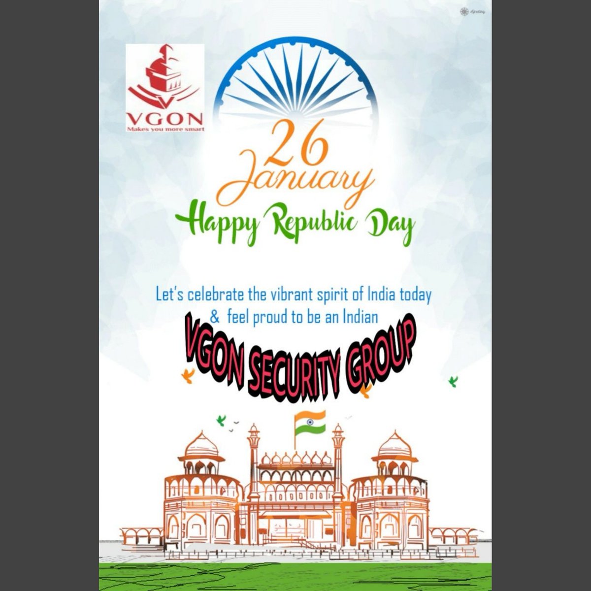 VgonGroup's tweet photo. #RepublicDay2020 #India #IndianConstitution #HappyRepublicDay2020 #Twitter #Jaipur #JaipurLitFest2020 #SocialMedia #vgon #vgongroup #vgonsecurity #vgonsecuritygroup #makeyoumoresmart #world #technology #security #surveillance #solution #service #ArtificialIntelligence #startup https://t.co/xGxrDRZ9OV