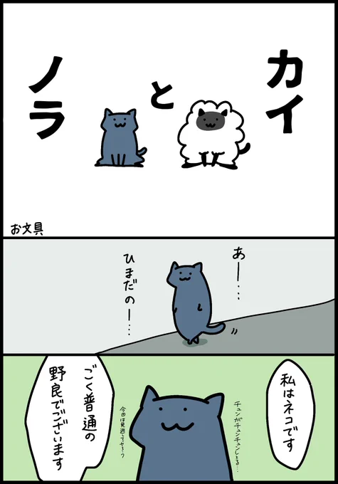 飼い猫と野良猫のちょっとした話
『カイとノラ』 