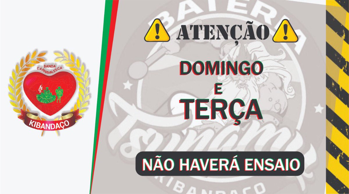 kiba2019's tweet photo. HOJE E TERÇA NÃO HAVERÁ ENSAIO ! 🇧🇬 https://t.co/hnzLJxooY2