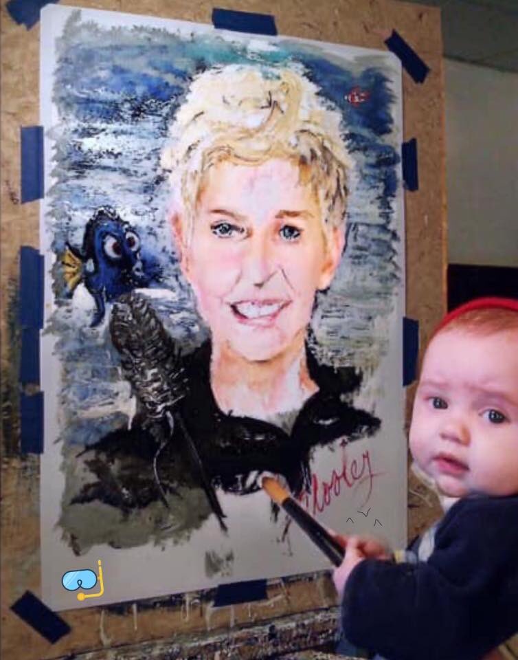 Stateofmindart's tweet photo. Happy Birthay Ellen 🎈🎊🎉... #EllenDeGeneres https://t.co/VeyGmjnMTB