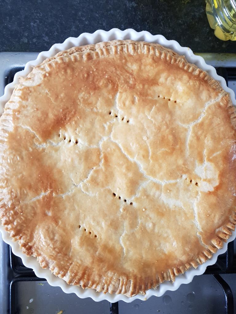 rosswclarke's tweet photo. Corned beef pie like Nanna Lena used to make (only mine's round, not rectangular) #MyWelshKitchen https://t.co/qWVVKZ3BSD