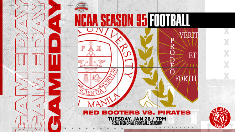 sanbedasports's tweet photo. #NCAASeason95 Football continues with Red Booters taking on the LPU Pirates tonight! #LabanSanBeda https://t.co/VUXMTfUKxZ