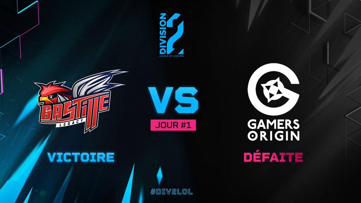 On commence avec une victoire et du spectacle! GG <a href="/GamersOrigin/">GamersOrigin</a> 
Bravo à l'équipe pour cette superbe entrée en matière !! 🔥
Continuez à suivre la #Div2LoL sur twitch.tv/lequipefr/
#BTLWIN