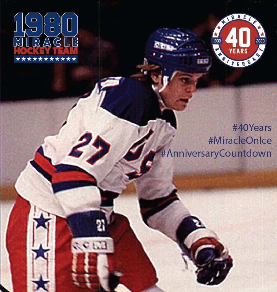 1980MiracleTeam's tweet photo. It’s day #27 Phil Verchota day on the #MiracleOnIce #AnniversaryCountdown!  Who’s coming to #LasVegas to @Relive_Miracle with us on February 22, 2020?  We’re looking forward to a fun celebration! 🎉 🏒🏅🇺🇸4️⃣0️⃣ #40Years #80MiracleTeam #27togo https://t.co/f3sYxqNFoe