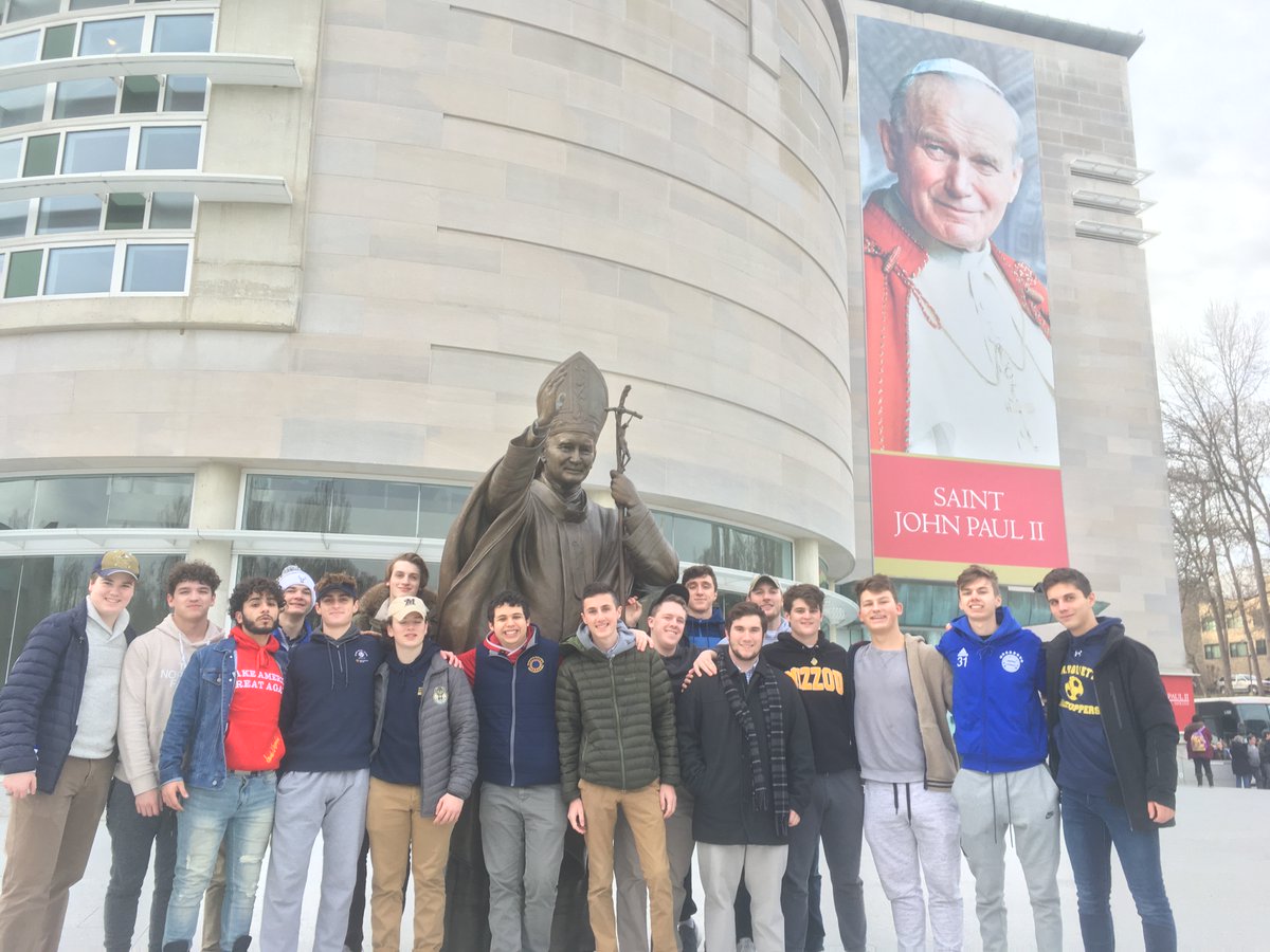 marquettehigh's tweet photo. A group of 24 Hilltoppers, along with MUHS faculty, traveled to Washington, D.C., to participate in March for Life. https://t.co/I2UlwdgeRl