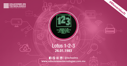 techsolmx's tweet photo. Un día como hoy (26/01/1983): Mitchell Kapor de Lotus Development presentaba Lotus 1-2-3, la primera «Killer Application» en IBM PC, líder de los programas de hoja de cálculo. https://t.co/X03rqGtt7U
#SomosSoluciones #EfeméridesTI #MitchellKapor #LotusDevelopment #Lotus123 #IBM https://t.co/fXOFi2yIdM
