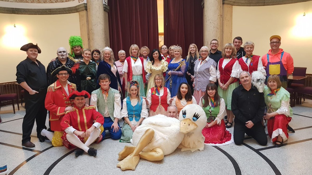 andycomfort's tweet photo. The traditional annual @RadioHumberside @looknorthBBC Panto cast & crew photo during the interval of our last 2020 show. Thanks to all who’ve supported us and to a great cast and crew. It has been a pleasure, as always, to be involved. See you next year. https://t.co/jul2C6R7XW