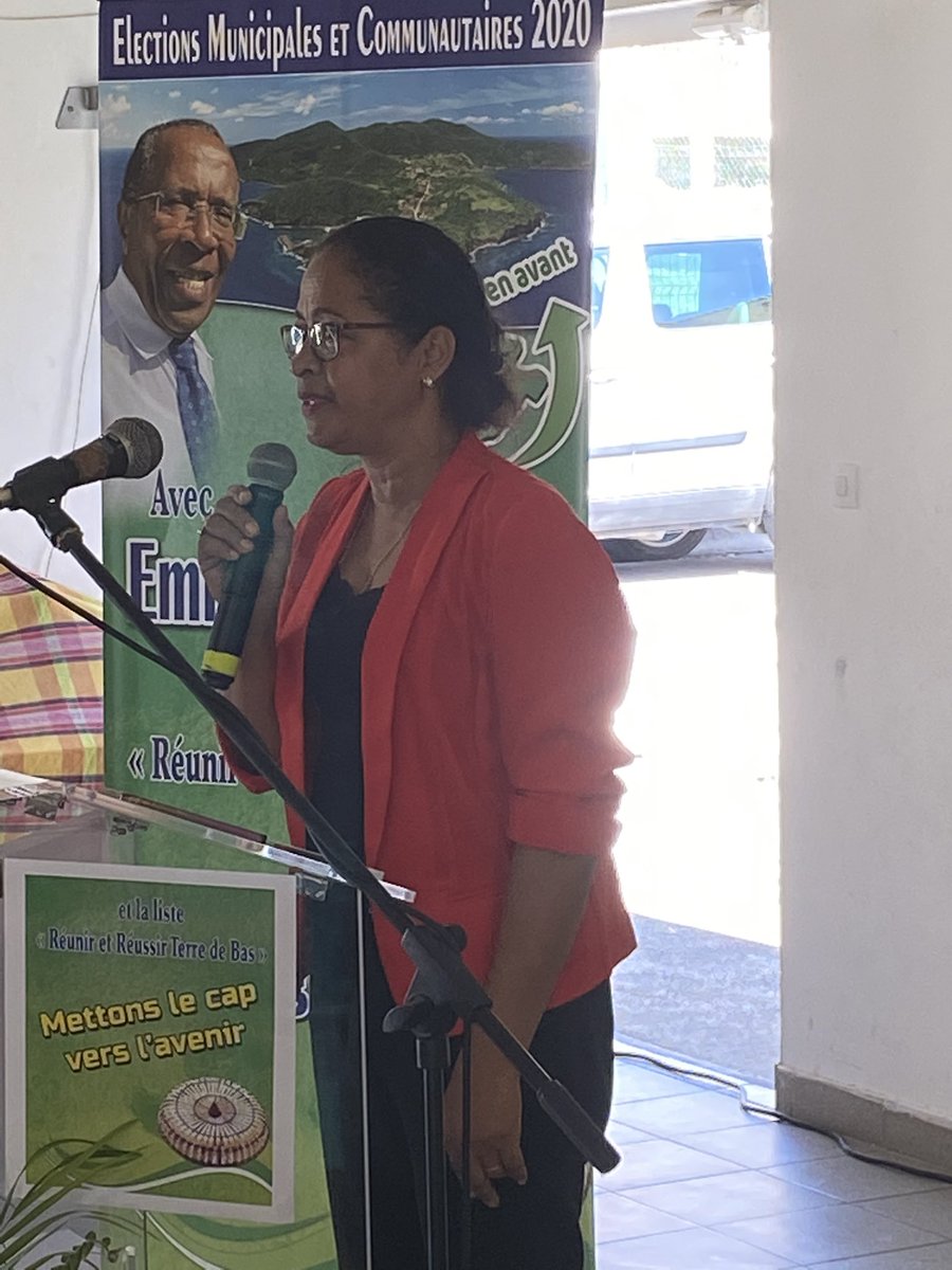 Nicole Erdan Conseillere Departemental du canton Trois Rivières/Les Saintes traduit en deux mots l’action de <a href="/EmmanuelDuval7/">#</a> pour #TerreDebas Engagement et détermination. « C’est un maire qui n’hésite pas à se battre pour sa commune... »