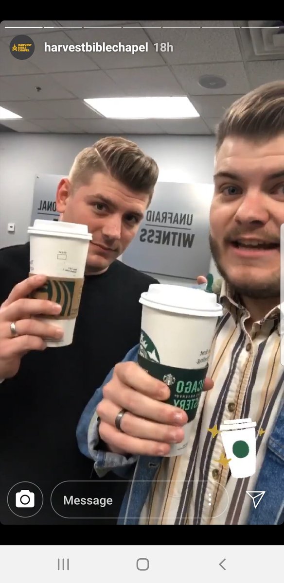 Gal51618's tweet photo. @TrumanAwakened @HarvestBible1 Thank you for speaking on #WakeUpCon unsettling to say the least @heath_hatmaker &amp; others shouldn't be trusted. 

I've reached out to HBC leaders re: student safety ignored/not taken seriously. 
Promoting Starbucks/get a drink...BUT BUT Jesus is living water. https://t.co/I6PvZ3YEB7