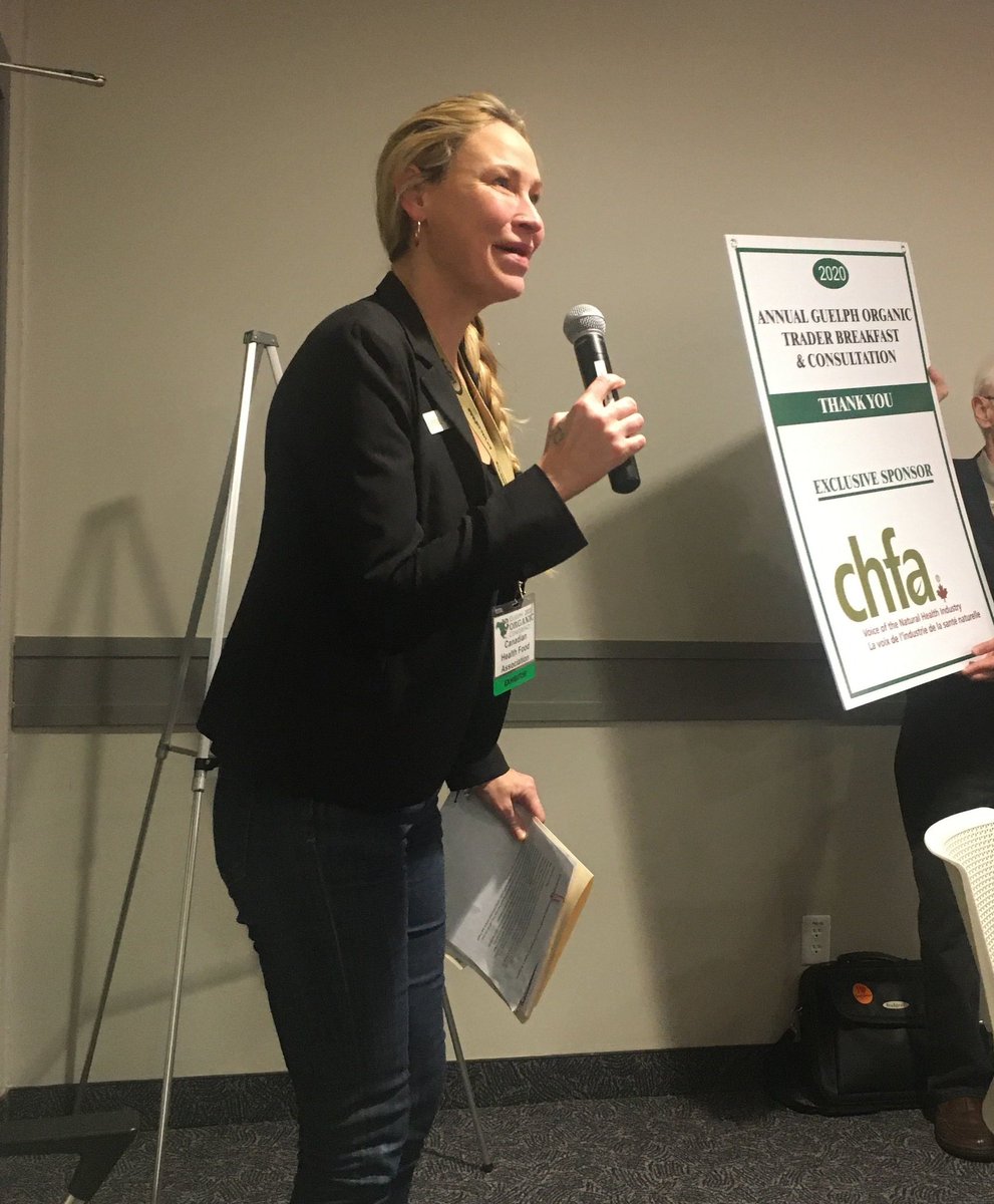 CAhealthfood's tweet photo. Catherine &amp; @JasmineBLee represented CHFA at this morning's @GuelphOrganic Trader Breakfast! Great discussions and learnings from leaders in the organic industry. So proud to be a supporter! 🙌 #GOC20 https://t.co/0lNObl4DRI