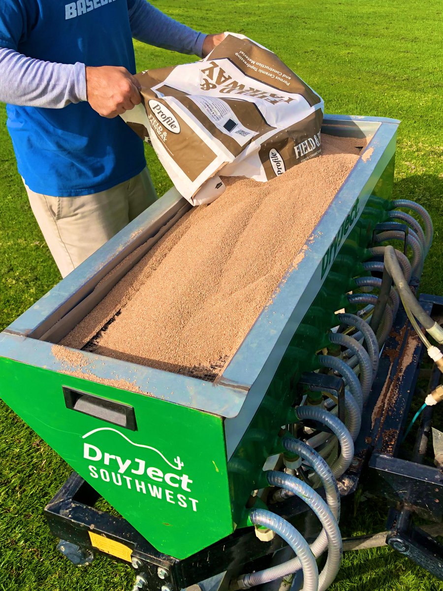 DryJectSW's tweet image. Another beautiful Saturday with @delreyamerican - @dryject + @ProfileGolf Field &amp;amp; Fairway to keep improving rootzone for 2 of THE sweetest little league fields I have ever seen!