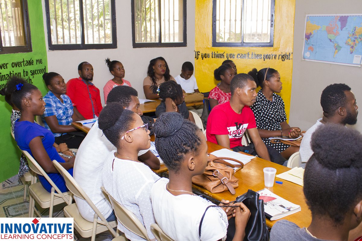 InnovLearn's tweet photo. English Class at ILC in Mirebalais. https://t.co/wg6Oe3MQE0