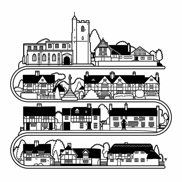 I've only gone and illustrated East Hagbourne!

Over Christmas I realised that I'd spent all of last year painting commissions for people and I'd left very little time for personal projects.

This is where I grew up. Thatched cottages. Tudor houses. Big … ift.tt/2TXgrkj