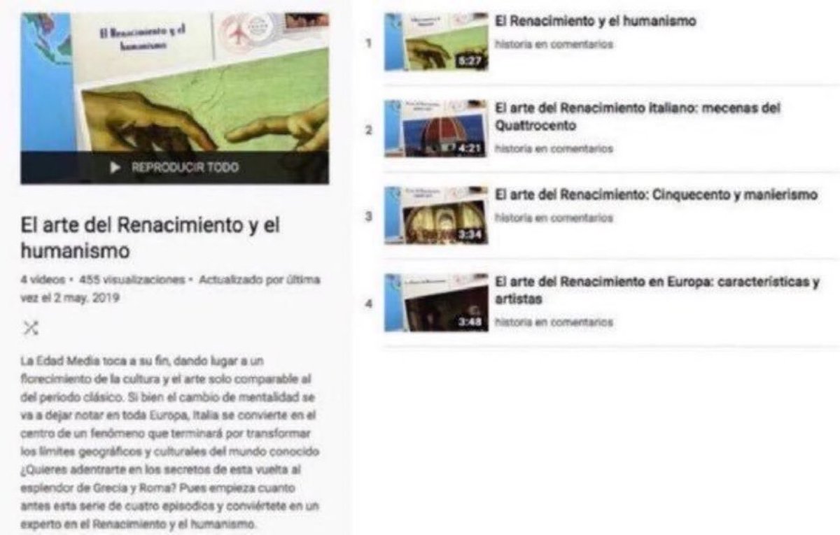 history_topics's tweet photo. Descubre los SECRETOS DEL RENACIMIENTO gracias a esta serie de 4 VÍDEOS BREVES ¿Te animas? 🎨🎨

👉 https://t.co/b6P2S3LKXb 👈

#Renacimiento #ArteRenacimiento #SomosArte #HistoriaArte #HistoriaDelArte #Educación #2ESO #YouTube #FlippedClassroom #FlippedLearning #flipped_Intef https://t.co/tDbKpl52nK