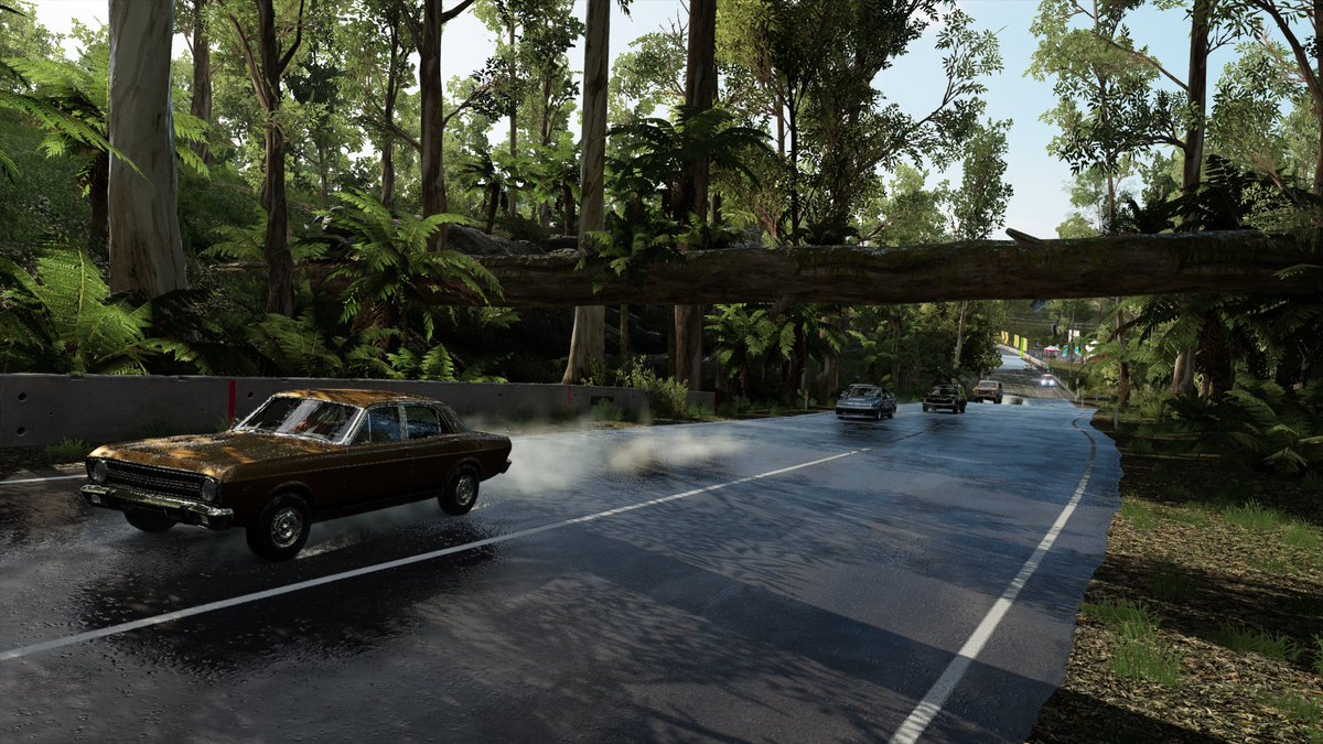 Forza Horizon 3 - Ford and Holden cars racing in a rainforest