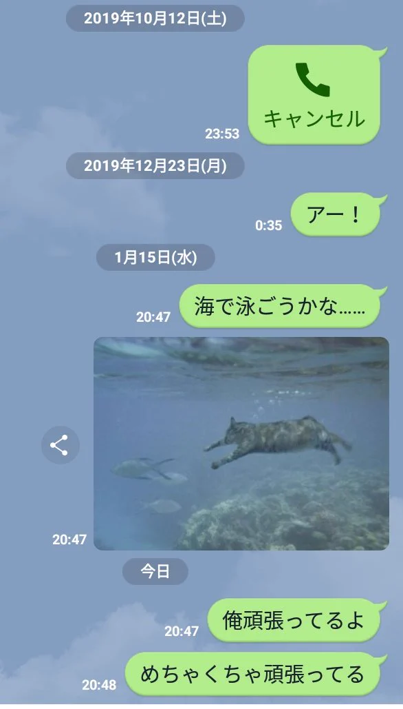 元カノにLINEをブロックされたので？虚空にチャットするwww