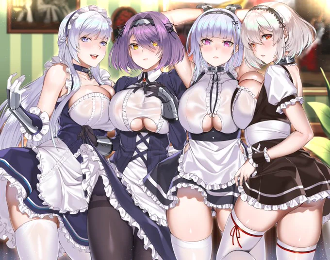 「あ!やせいのメイドたちがあらわれた!」
#アズールレーン #アズレン 