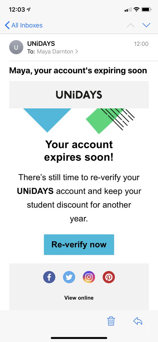 mayadarnton's tweet photo. @MyUNiDAYS why has this only lasted me 4 months :( https://t.co/DoeTg0PuVb