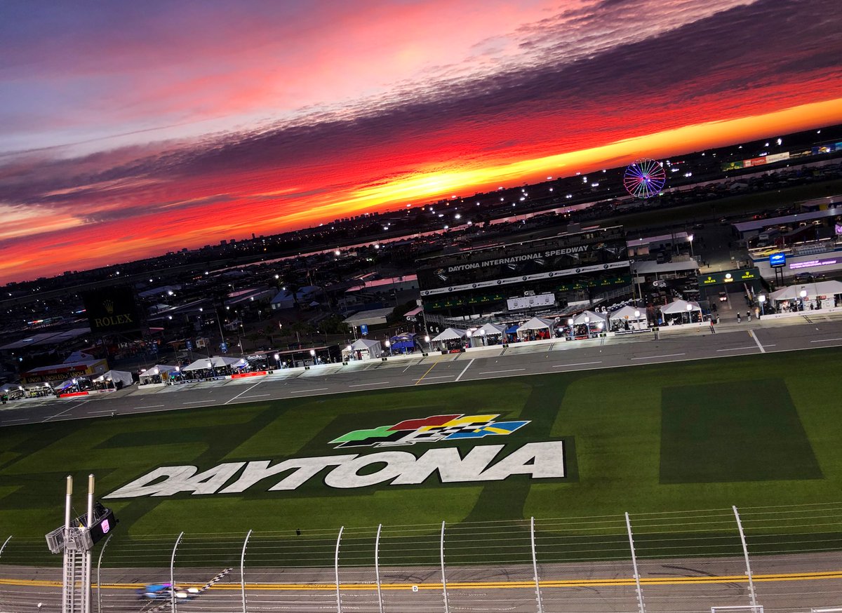 Rolex24Hours's tweet photo. Don’t mind us, just bringing the sunshine to your timeline on this fine #Rolex24 morning 🌅 https://t.co/oF1pLZPXB0