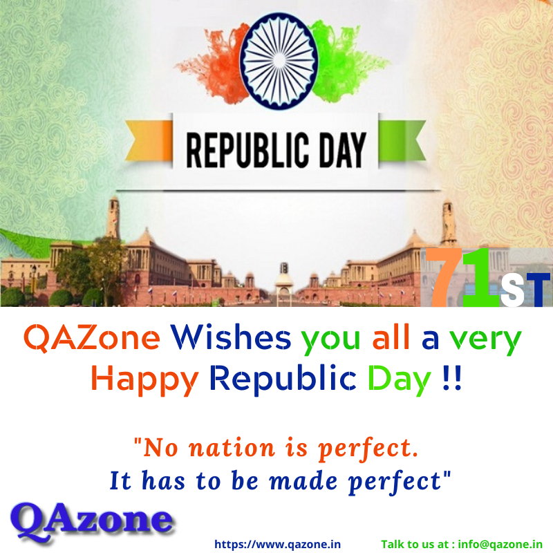 QAZone_Info's tweet photo. QAZone family wishes you all a very Happy Republic Day!!
#HappyRepublicDay #ProudlyIndian https://t.co/RUCJfWxPVS