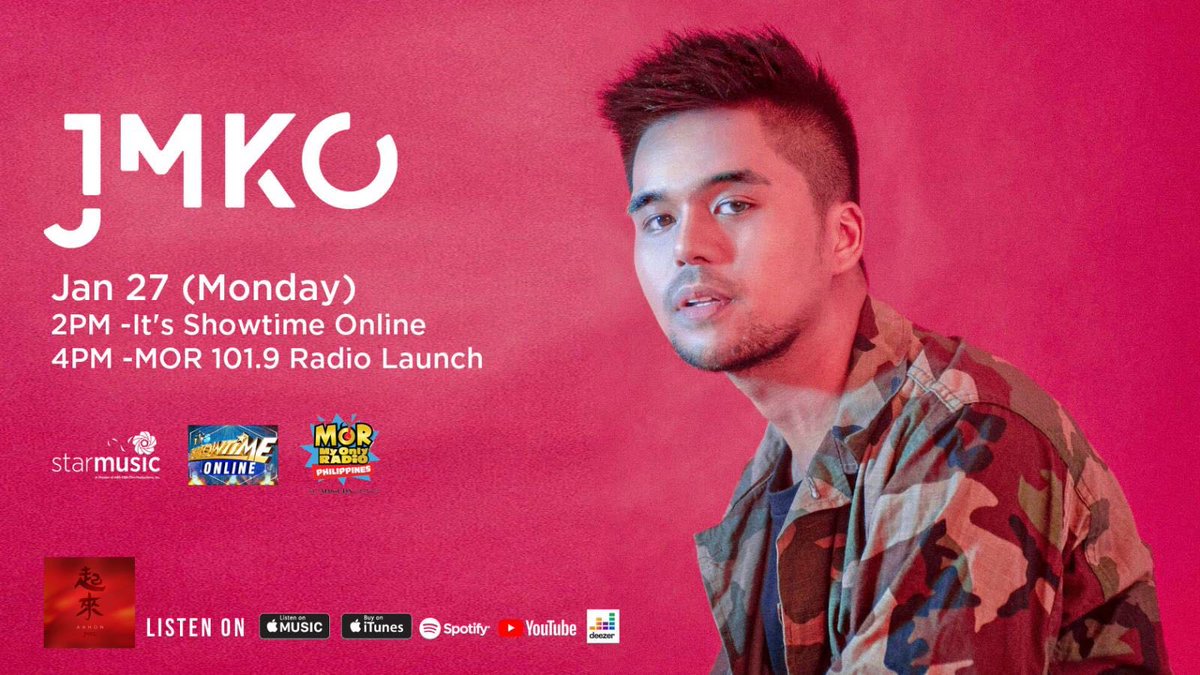 StarMusicPH's tweet photo. Abangan si @JMKO_music bukas - 2pm sa @itsShowtimeNa at 4pm naman ang Radio Launch ng #Aahon from #StoryOfYanxiPalace ✨👏

Listen here: https://t.co/KNdxOSn5sM https://t.co/hoh81kbzWP
