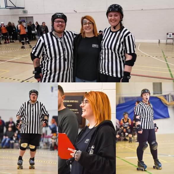 #0715 Barbarryck, #286 Sopherocious &amp; #25 Assault 'Em Pepper had a great day yesterday officiating their first ever international game yesterday for our friends @FurnessCrackers in their game against <a href="/BlackThundersRD/">Black Thunders Madrid</a>
What an amazing game it was &amp; even a win for the Cumbrians! 🔥