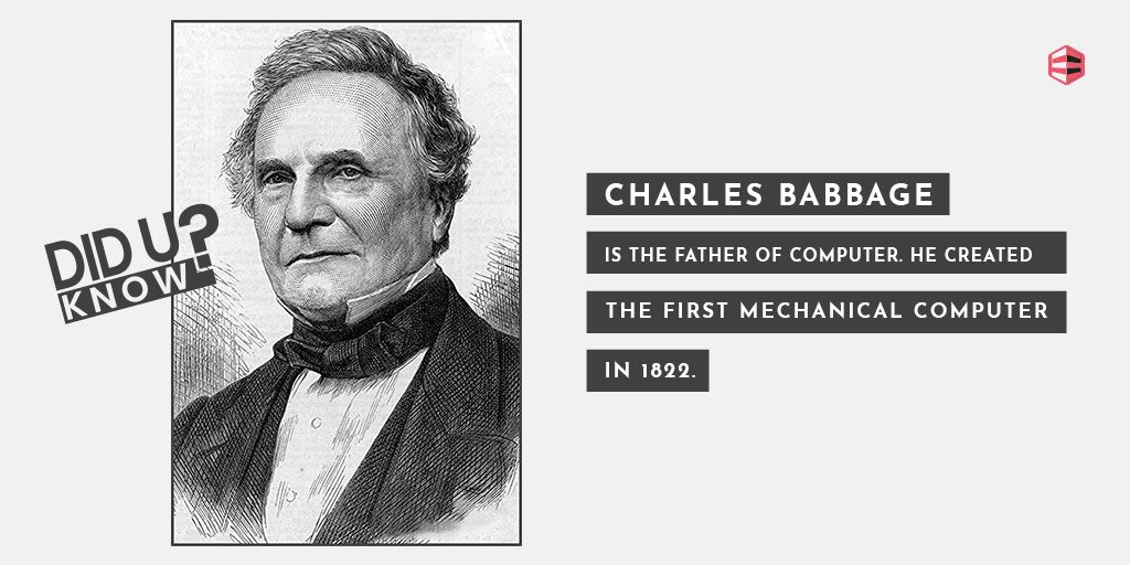 ServerCakeIndia's tweet image. Charles Babbage is the Father of Computer.
He created the first mechanical computer in 1822.
#didyouknow
#charlesbabbage
#fatherofcomputer
#mechanicalcomputer
#ServerCakeIndia