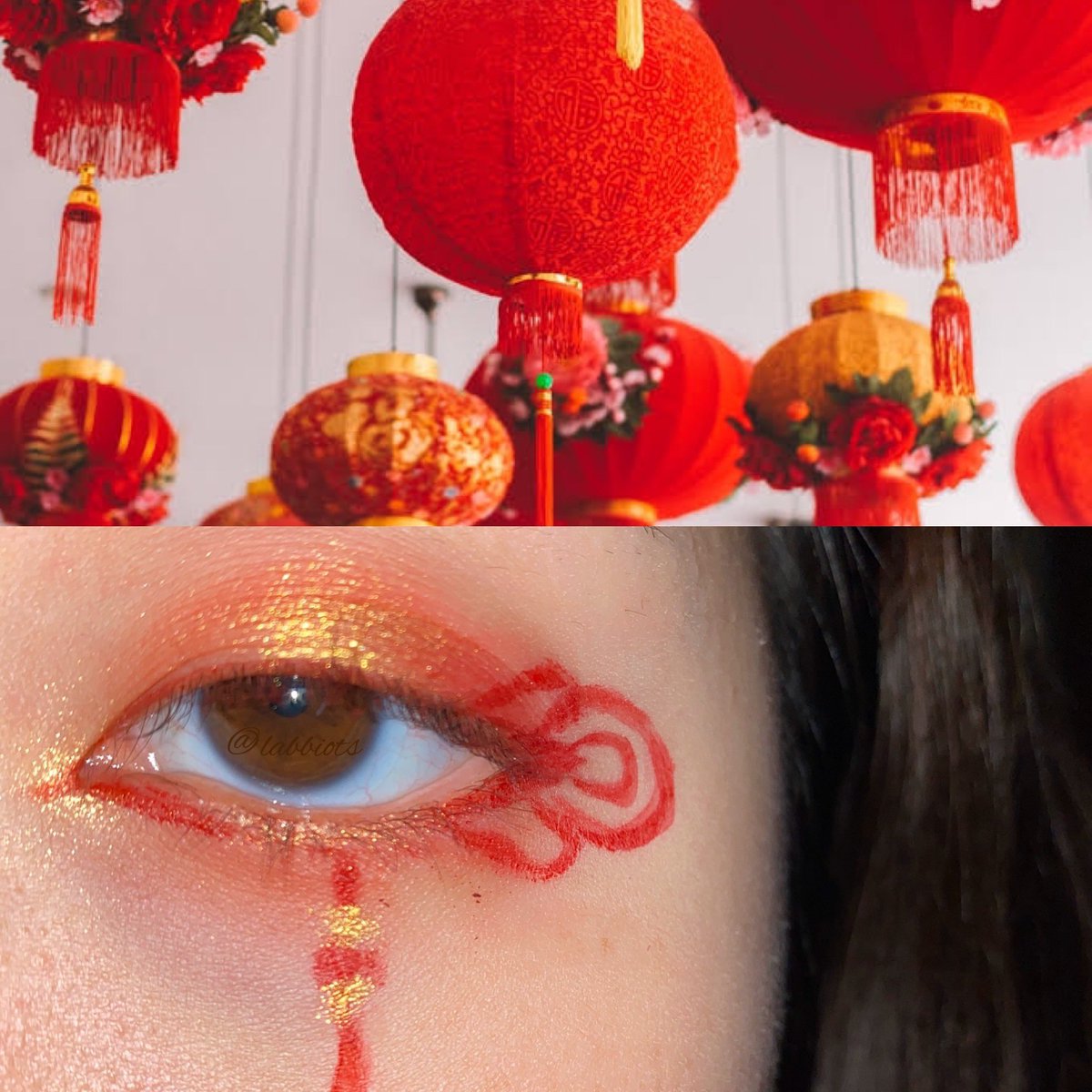 labbiots's tweet photo. 新年快乐🎊
1日遅れちゃったけど、ずっとやってみたかった中国風メイクやってみました

#HappyLunarNewYear
#中国メイク https://t.co/kXws5wd77X
