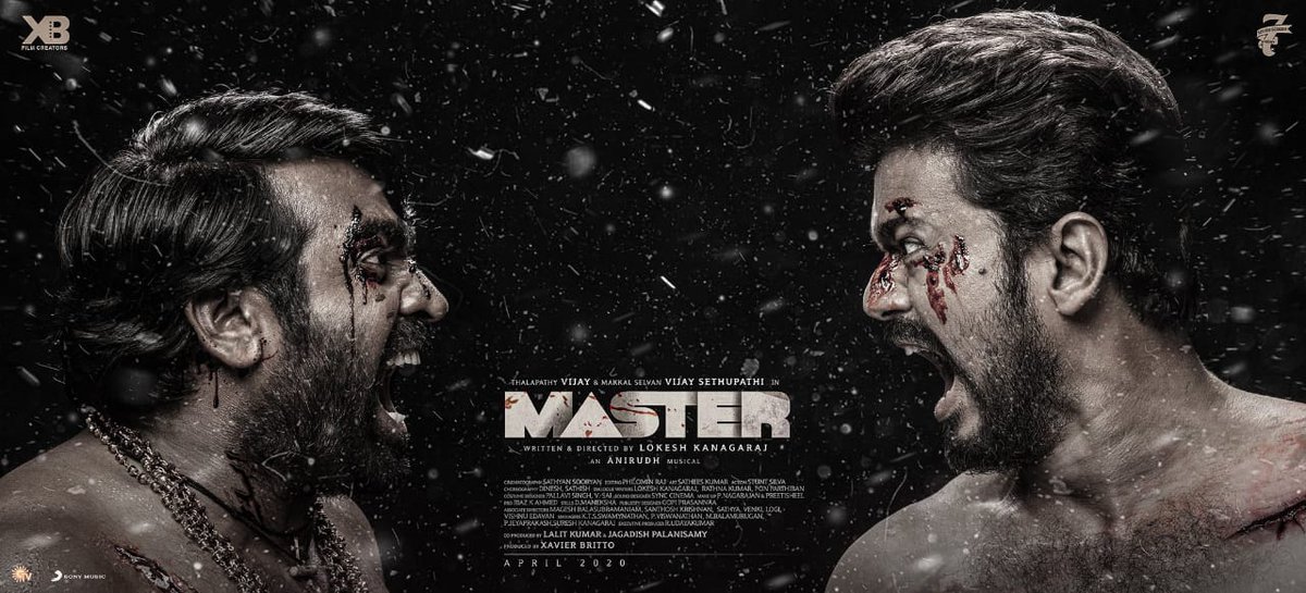 Offical_Vignesh's tweet photo. #ThalapathyVijayVSVijaySethupathi - Clash of the Titans #MasterThirdLook 

#MasterAprilRelease 

@actorvijay @VijaySethuOffl @Dir_Lokesh @anirudhofficial @jagadishbliss @Lalit_sevenscr @imKBRshanthnu @MalavikaM_ @andrea_jeremiah @gopiprasannaa https://t.co/lragVaXzsc