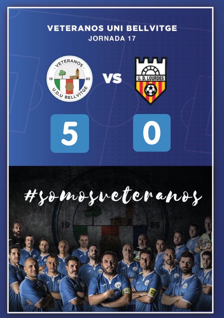 VBellvitge's tweet photo. Victoria importante antes de ir al campo de la @CFDamm.

Goles

⚽️ Paquito Sánchez
⚽️⚽️ Luismi
⚽️⚽️ Míguel 

Asistencias

👣 Iván Gómez 
👣 Carlos Valcárcel
👣 Paquito Sánchez

#somosveteranos #futcat #seguimenjoc @UniBellvitge @ud_lourdes https://t.co/khXJ7cqceq