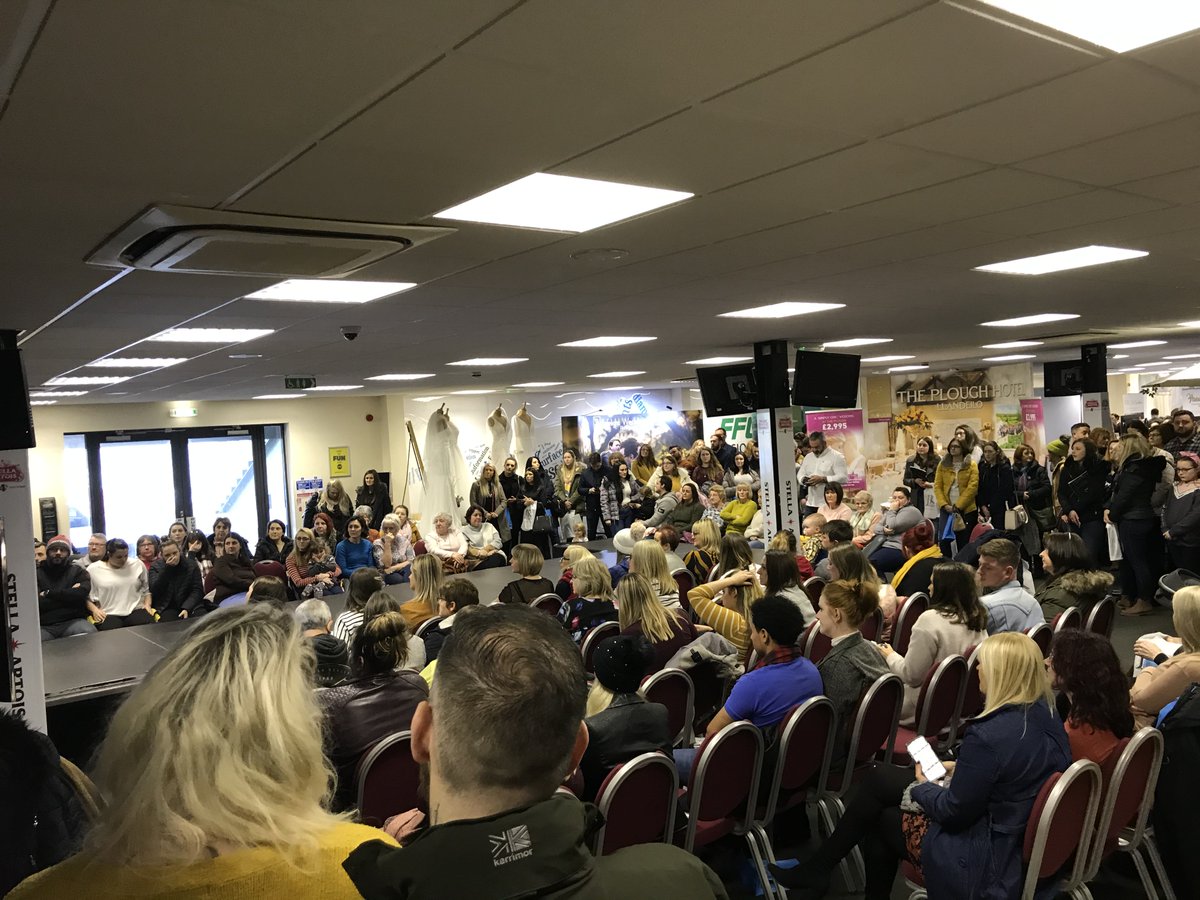 Lots of excitement ahead of the first catwalk show of the day!