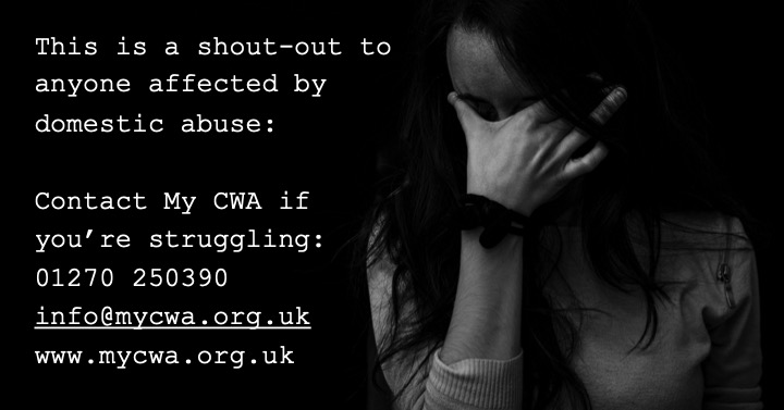 mycwacharity's tweet photo. We help people affected by domestic abuse to cope with depression, anxiety &amp; other mental health issues. 

Contact us now: 
- 01270 250390
- info@mycwa.org.uk 

#MyCWA #depression #domesticabuse #charity #mentalhealth #mentalhealthawareness #JanuaryBlues #January #wellbeing https://t.co/5hXRrsrWmK