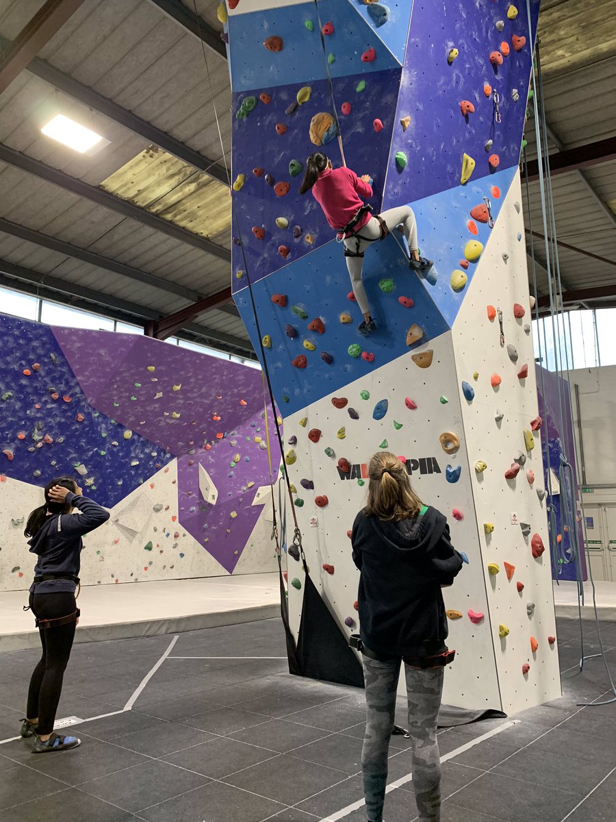 Today we were learning to belay. The support these girls give one another is fantastic. #stswithunsiswhoweare #stswithunssport #teamwork