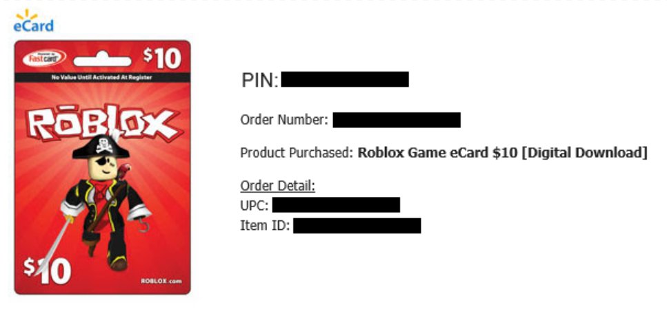 Roblox Gaming Gift Card $10