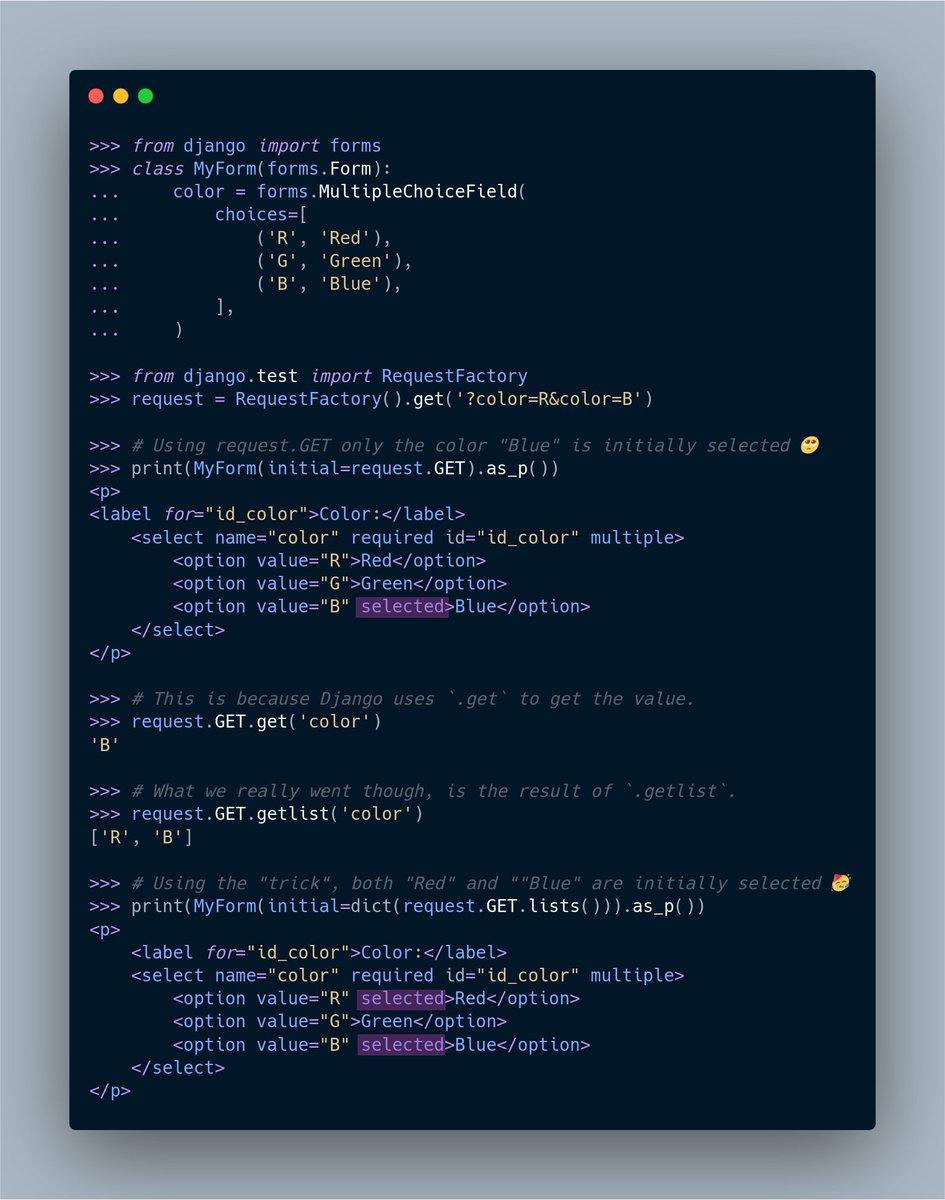 A little trick to set multuple initial value in a Django form