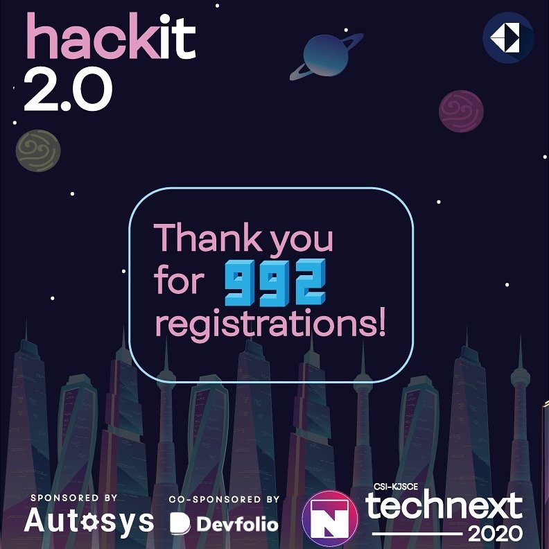 CSI_KJSCE's tweet photo. Thank you to all the applicants!!!🤘
#hackathon #hackit #develop #innovate #design #code #programming https://t.co/eEAYMAZr6x