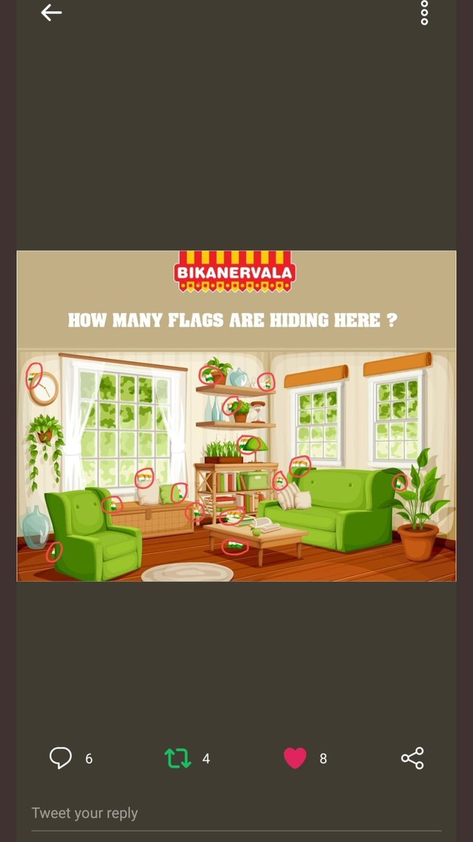 soniyaaajain's tweet photo. @BikanervalaIN My entry 👇
#Bikanervala #hiddenpicturepuzzle #RepublicDay2020 #RepublicDay #yummy #goforit #delicious #foodie #foodies  #IndianCuisine #Tasty #Tempting #Snacks #FoodIsLife #FoodIsForever #FoodOfTheDay #funtime 

Join.
@CHARMYSKJ 
@RubyAga9339 
@desichipakli 
@MISHI33905752 https://t.co/qwWHpE2frJ