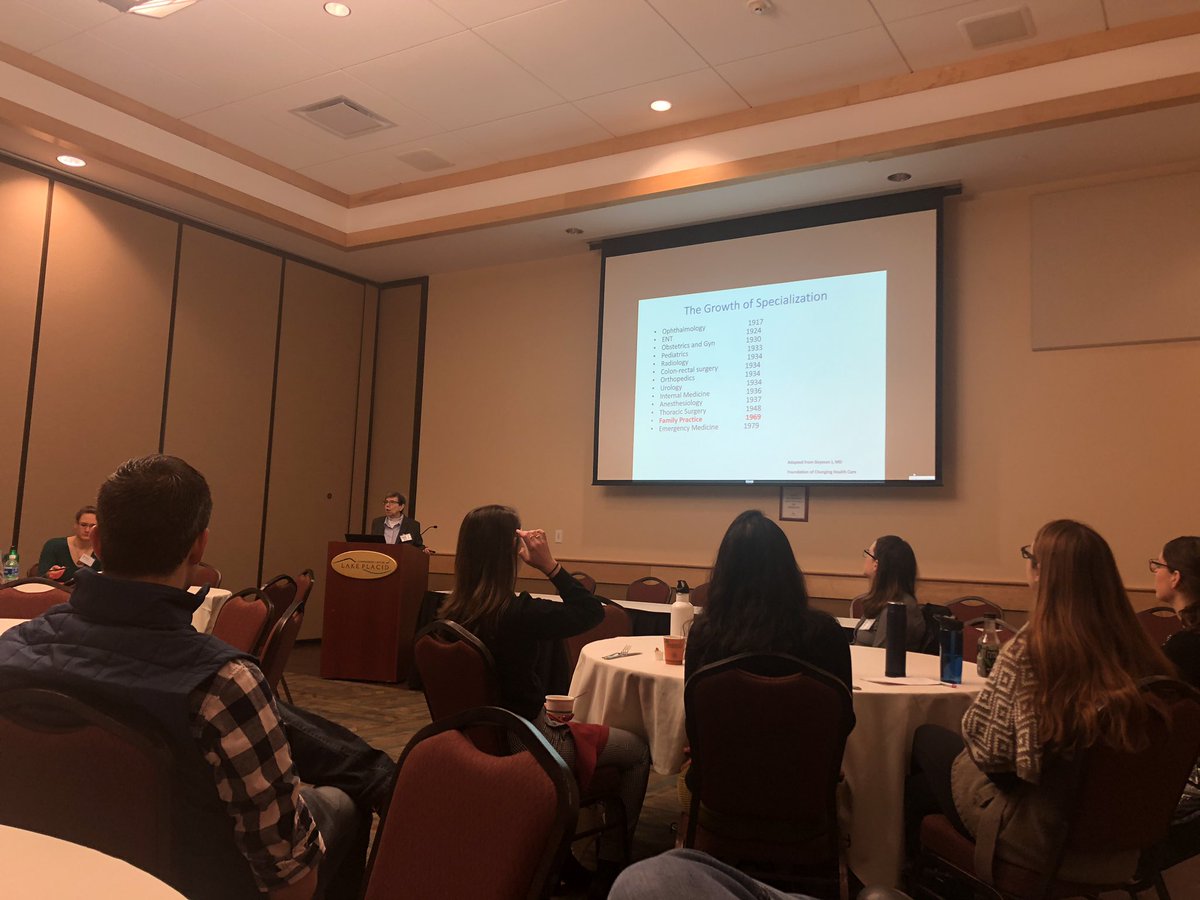 drallymay's tweet photo. President @metsbarb discussing the history of family medicine this morning at the @NYSAFP Winter Weekend in Lake Placid!! #studenttrack #WW2020 https://t.co/DbRSVBWya6