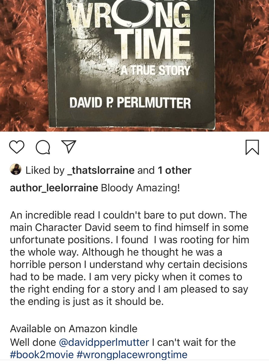 “BLOODY AMAZING.” On #instagram thanks <a href="/lorraine_1993/">Leonie Jackson</a> SO PLEASED you enjoyed #WrongPlaceWrongTime 🙏 #BookBoost #mybookagents #IARTG  @LexiPrLtd <a href="/BetsyLulu1/">BetsyLulu</a> <a href="/Taylor_made4_ME/">Taylor_made4_ME</a> #SundayBrunch <a href="/JoJo_Andr/">Joanna Andr</a> <a href="/schristodoulou2/">Soulla Author Editor Blogger 💛🍁🧡</a> <a href="/AnneJohnLigali/">Anne John-Ligali</a> #writerslift #writerslife #writerscommunity
