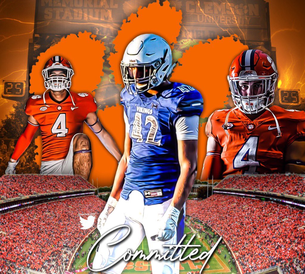 Hayesfawcett3's tweet photo. BREAKING: 4 ⭐️ DE Cade Denhoff has just committed to #Clemson ! According to sources, Clemson is expecting a few more commitments today⁣
⁣
⁣@cade_denhoff 
⁣
#FollowMEforEdits https://t.co/qGYUeeWAF7