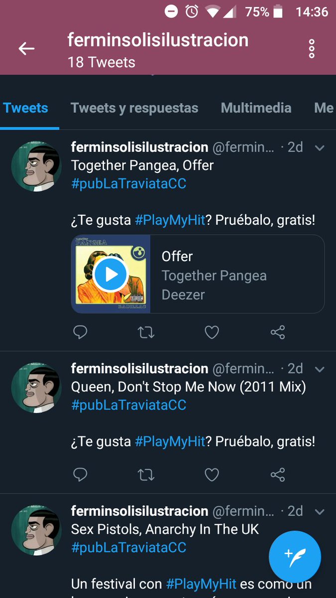 Hemos visto que <a href="/ferminsolis2/">Fermín Solís</a> usa Twitter principalmente para pedir temas con #playmyhit! Toma ya! Un ganador de un Goya cautivado por nuestra idea jajaj. Enhorabuena paisano!