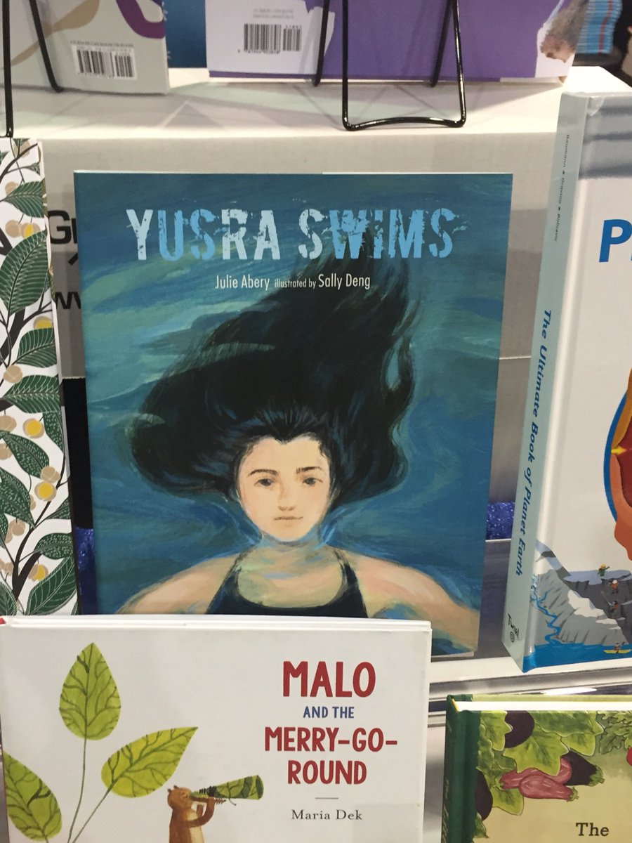 StormLiterary's tweet image. This cover pulls you right into the water along with Yusra Mardini. Gorgeously illustrated by Sally Deng YUSRA SWIMS new #NF #PB written by @juliedawnabery at @ChronicleBooks booth #alamw2020 @YusraMardini
Powerful, inspiring and uplifting story #kidlit