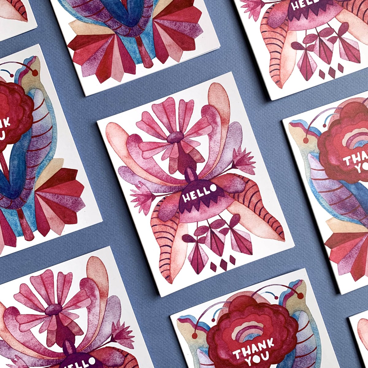 stationeryshow's tweet photo. #SundaysWithSarah #TwitterTakeover No.79: Just 7 sleeps until #NSS! Then, say hello to the freshest in fresh #stationery, like these vibrant watercolor #cards from #EmergingDesigner #KatieBlanchard. There's no substitute for seeing it IRL, so I hope to see you there! #NSSorBust https://t.co/MFWUj6MaSd