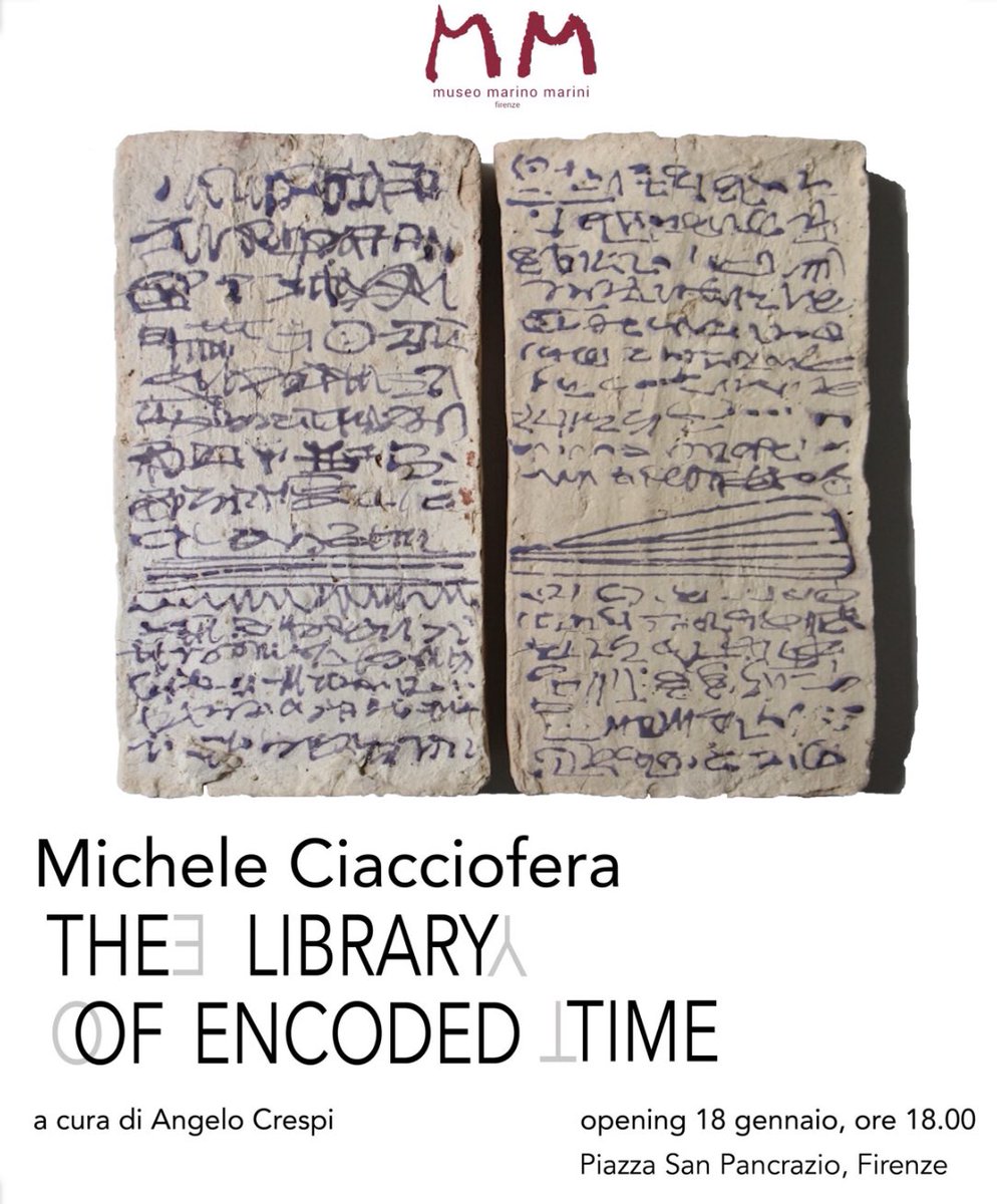 [Levento - Arte, News e Cultura​] Al <a href="/MuseoMariniFi/">Museo Marino Marini Firenze</a>​ troviamo in programma fino al 2 marzo 2020 la mostra "The library of encoded time" dell'artista #MicheleCiacciofera !!!! levento.eu/2020/01/24/il-…