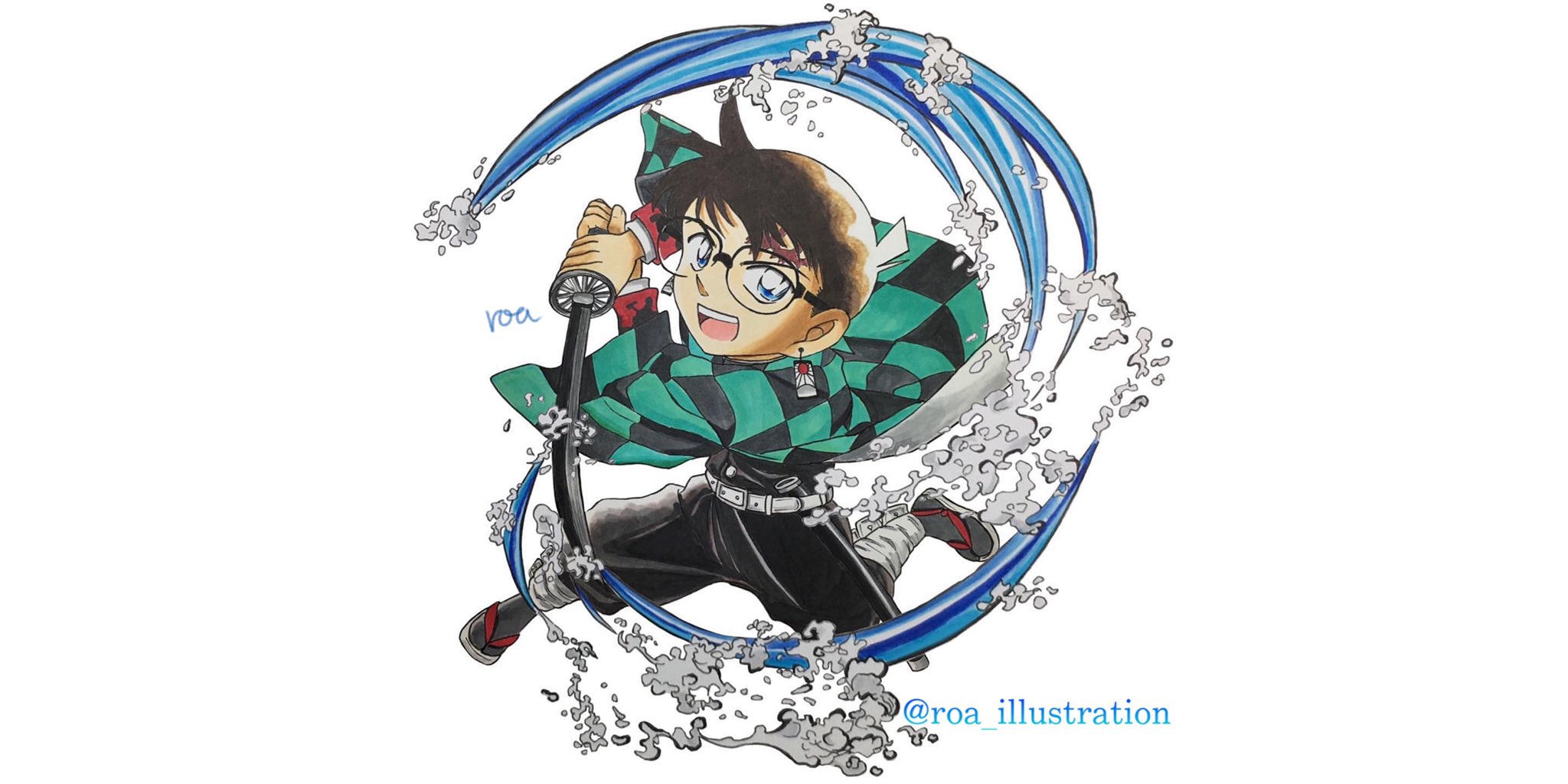 Roa Twitterren Instagram Roa Illustration より コナンくん 竈門炭治郎 着せ替えコナンくん 名探偵 コナン 江戸川コナン コナンイラスト 鬼滅の刃 竈門炭治郎 炭治郎 鬼滅の刃イラスト T Co Dinz1ozzh7 Twitter