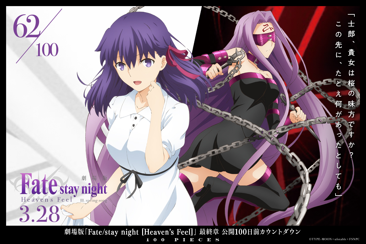 劇場版 Fate Stay Night Heaven S Feel 100 Pieces