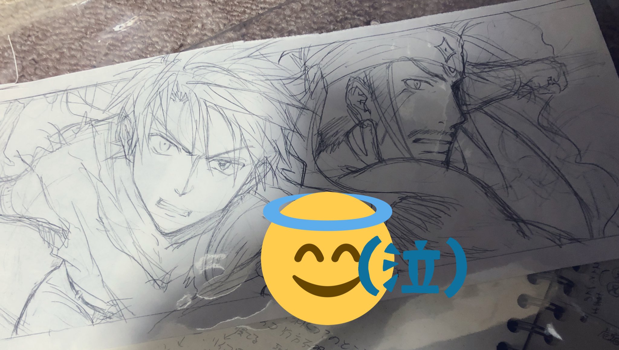 渡瀬悠宇 少年サンデー連載復帰 描いたの5年前になるのか コミックス25巻用カバーラフ画 再開してもコミックス版ではもう出ないんだろな 今のとこそんな流れ アラタカンガタリ コミックス