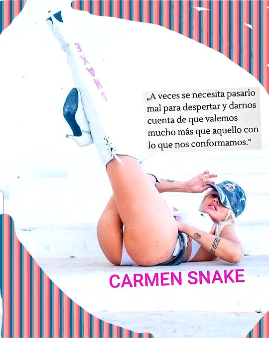 #CarmenSnake #CarmenSerpiente https://t.co/nrIMEg0Ha5<a href="/tag/carmensnake"class="tags">#CarmenSnake</a><a href="/tag/carmenserpiente"class="tags">#CarmenSerpiente</a>