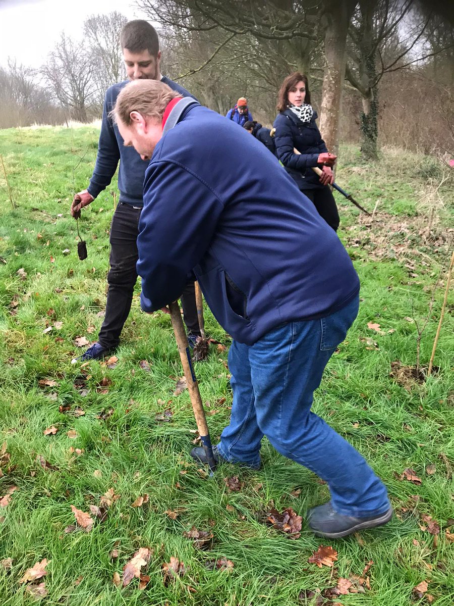 Great to pop down and help with the tree planting in Bretton Park with PECT and The Church of the Holy Spirit today. #teambretton #greenerbretton