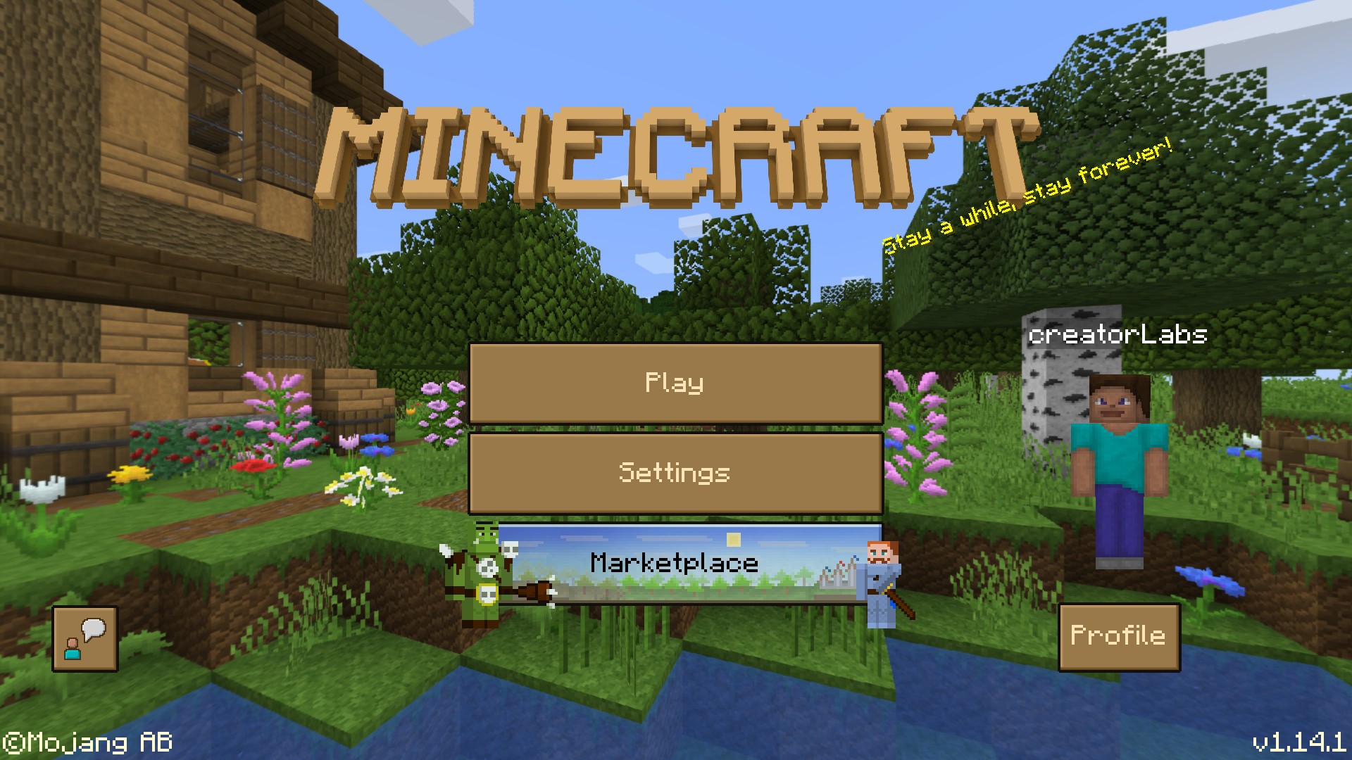 Spotted on the Minecraft Bedrock Main menu 🐷 - 9GAG